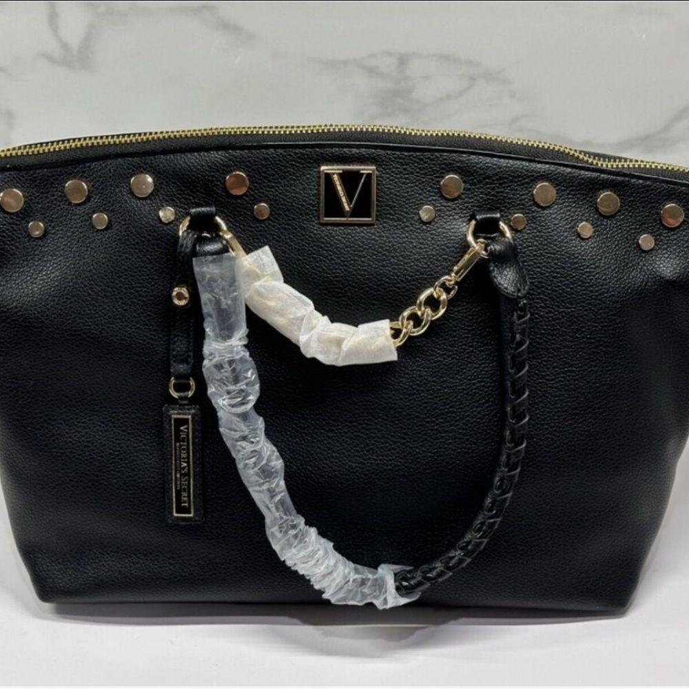 Victoria’s Secret black and gold Studded Handbag. - Picture 8 of 8